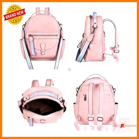 Mini Leather Backpack Purse, Waterproof Small Shoulder Bag with Multiple Pockets main image 6